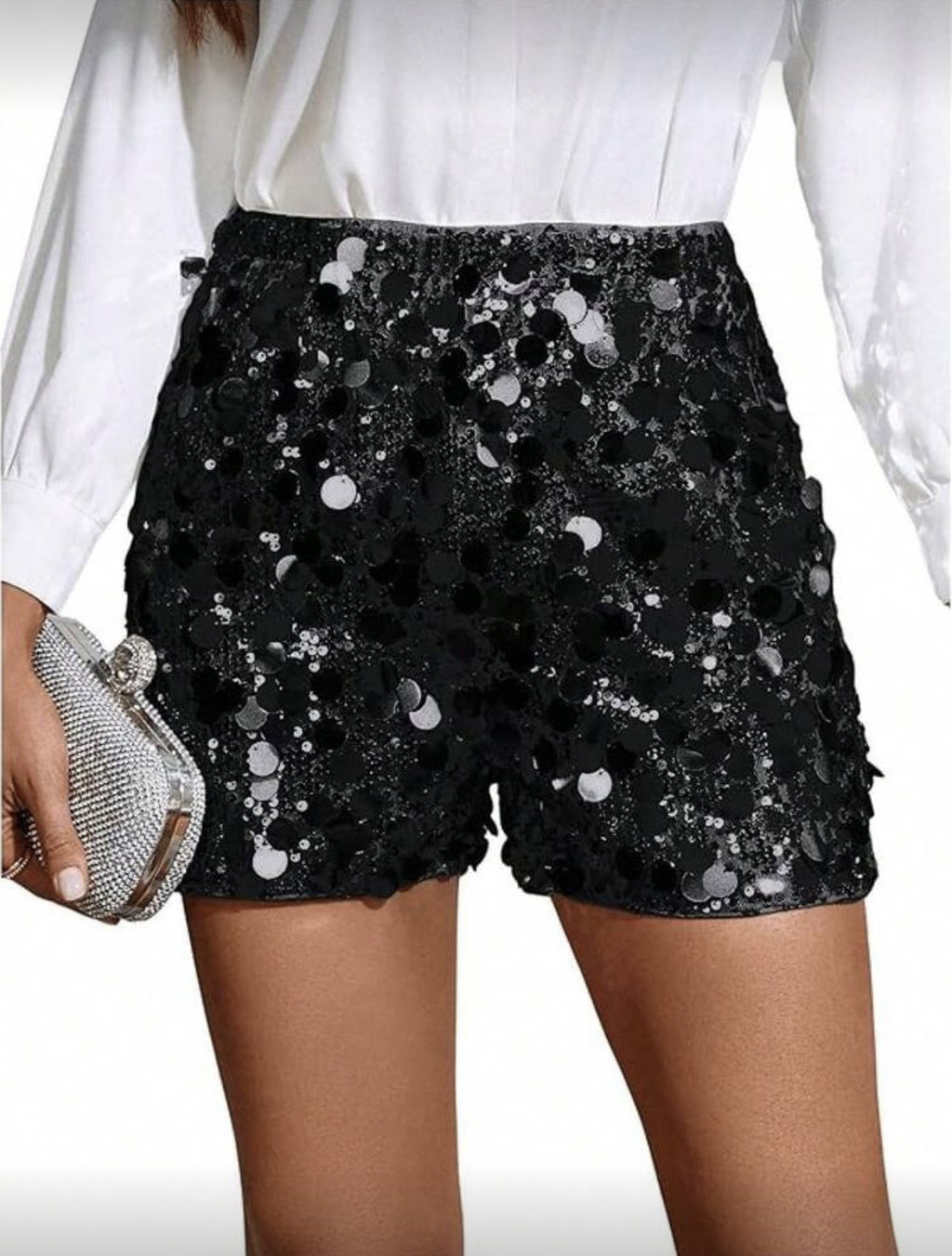 Donella Sequin Paillette Party Shorts