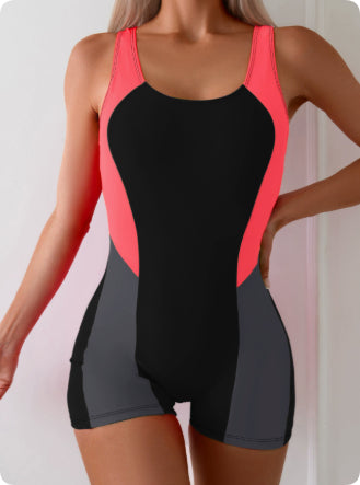 Lola Colorblock Romper Swimsuit