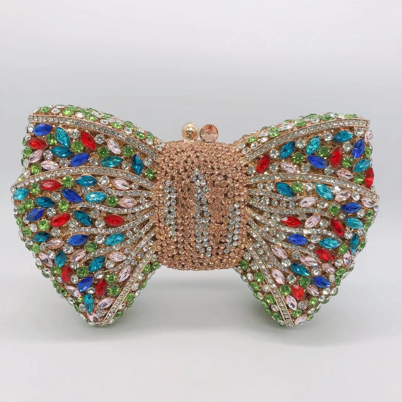 Carmina Crystal Bow Clutch