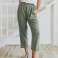 Marcella Cropped Linen Pant