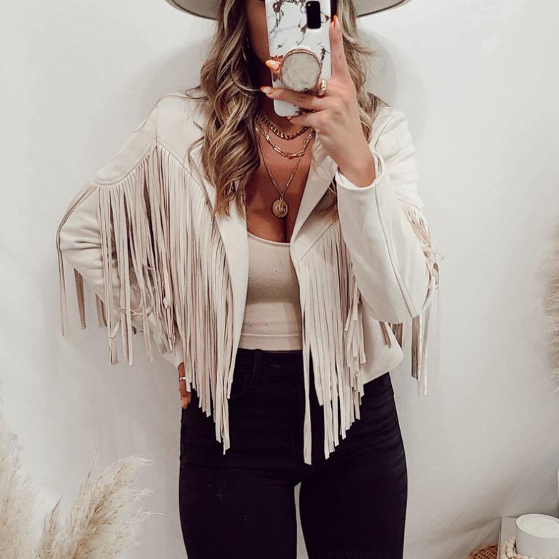 Maristella Fringe Faux Suede Moto Jacket