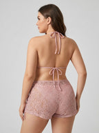 Calliope Lace Bikini & Shorts Set on model