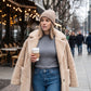 Camilla Teddy Coat on model