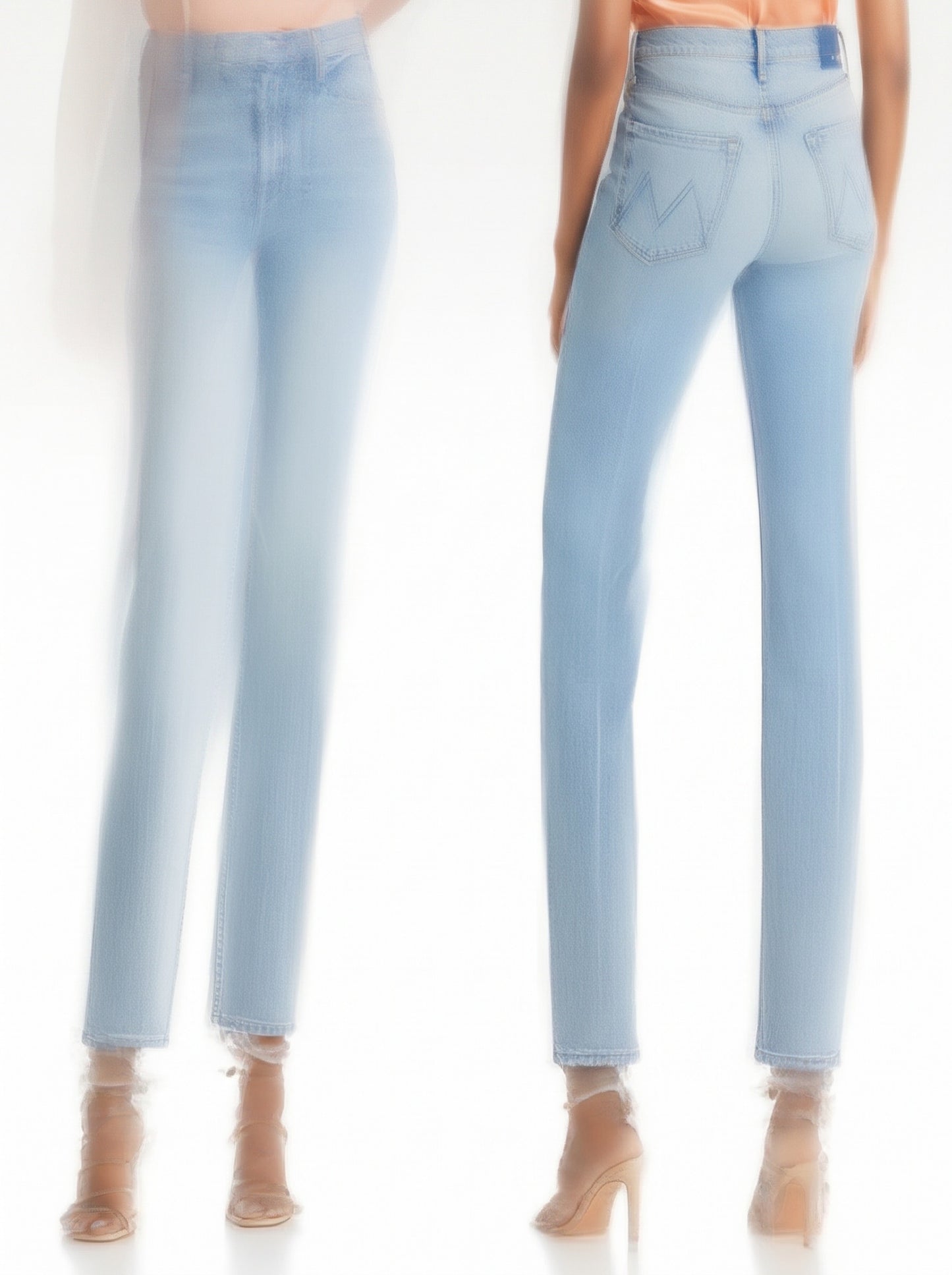 Cara High-Waist Cropped Slim Jean on model