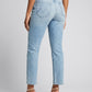 Cara High-Waist Cropped Slim Jean on model