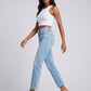 Cara High-Waist Cropped Slim Jean on model