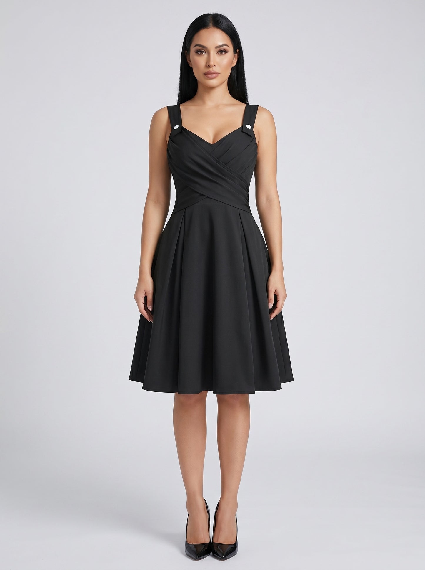 Caterina Fit & Flare Dress on model