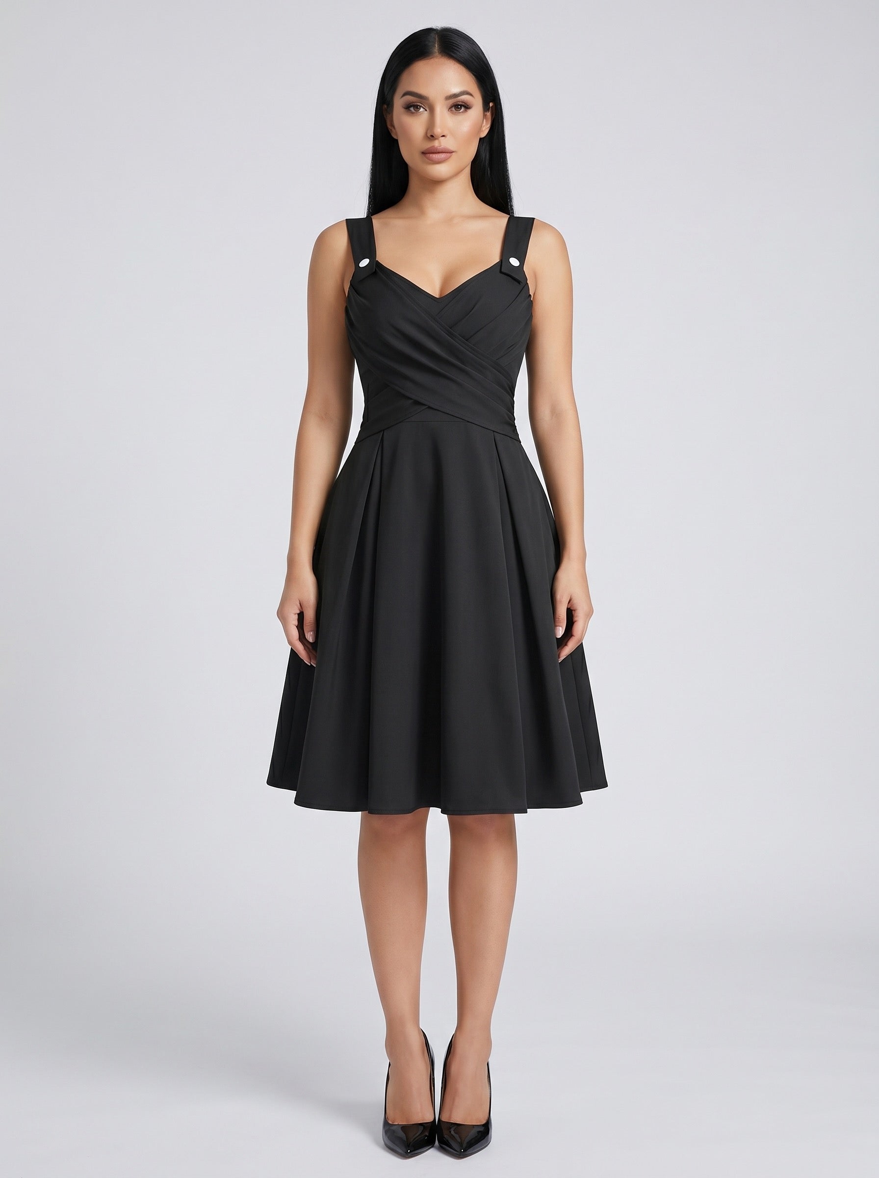 Caterina Fit & Flare Dress on model
