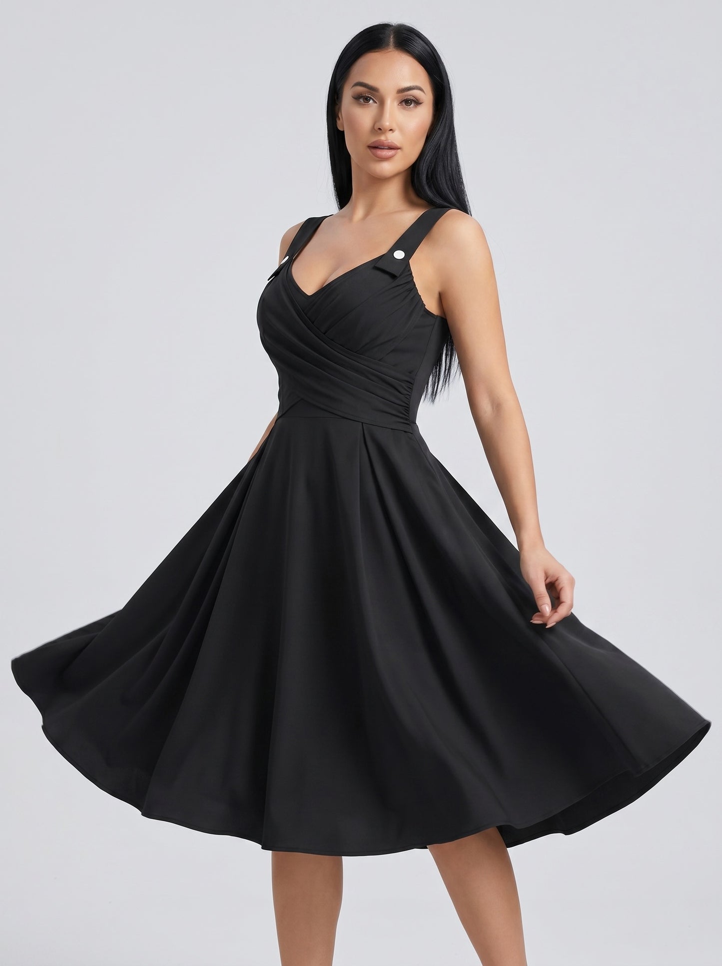Caterina Fit & Flare Dress on model