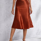 Serena Satin Bias Midi Skirt