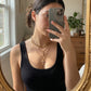 Celeste Layered Cross Necklace on model
