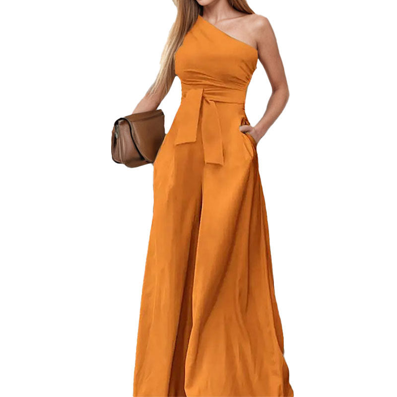 Aurelina One-Shoulder Wide-Leg Jumpsuit