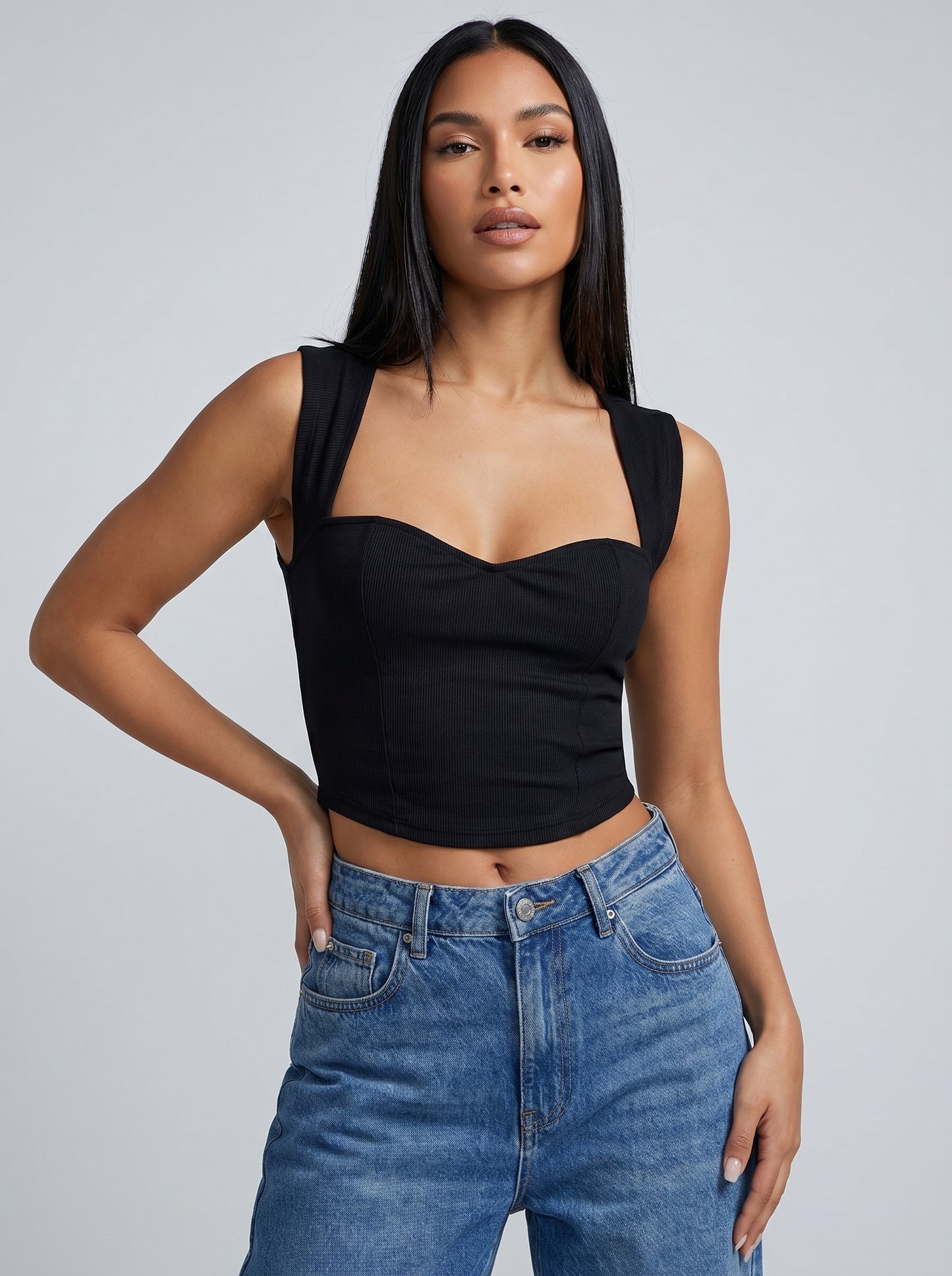 Chiara Sweetheart Corset Top on model