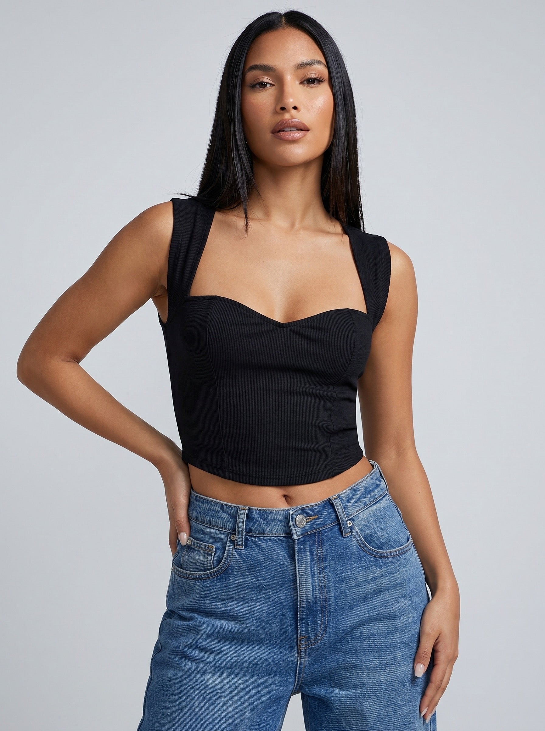 Chiara Sweetheart Corset Top on model