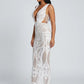 Cleo Sequin Cut-Out Maxi Dress on model