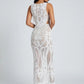 Cleo Sequin Cut-Out Maxi Dress on model