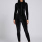 Cosima Velvet Catsuit Jumpsuit on model