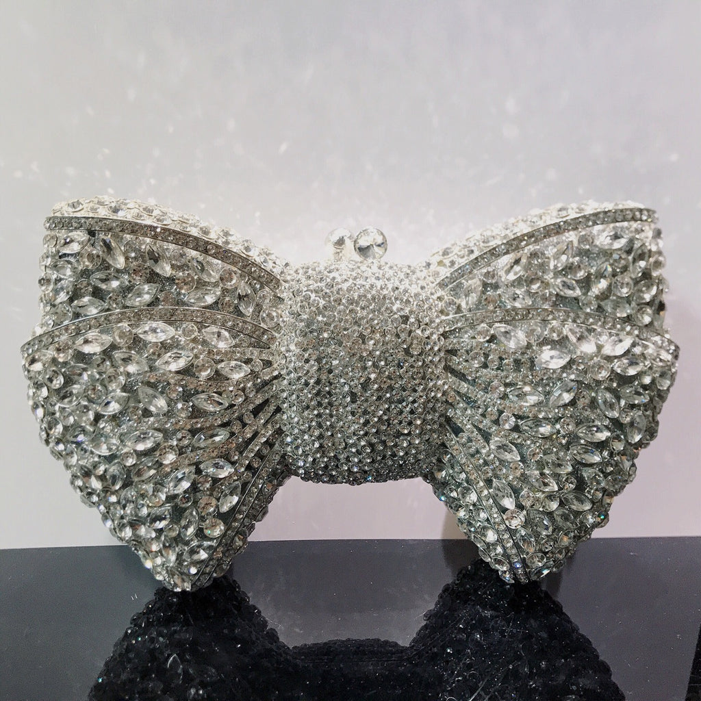 Carmina Crystal Bow Clutch