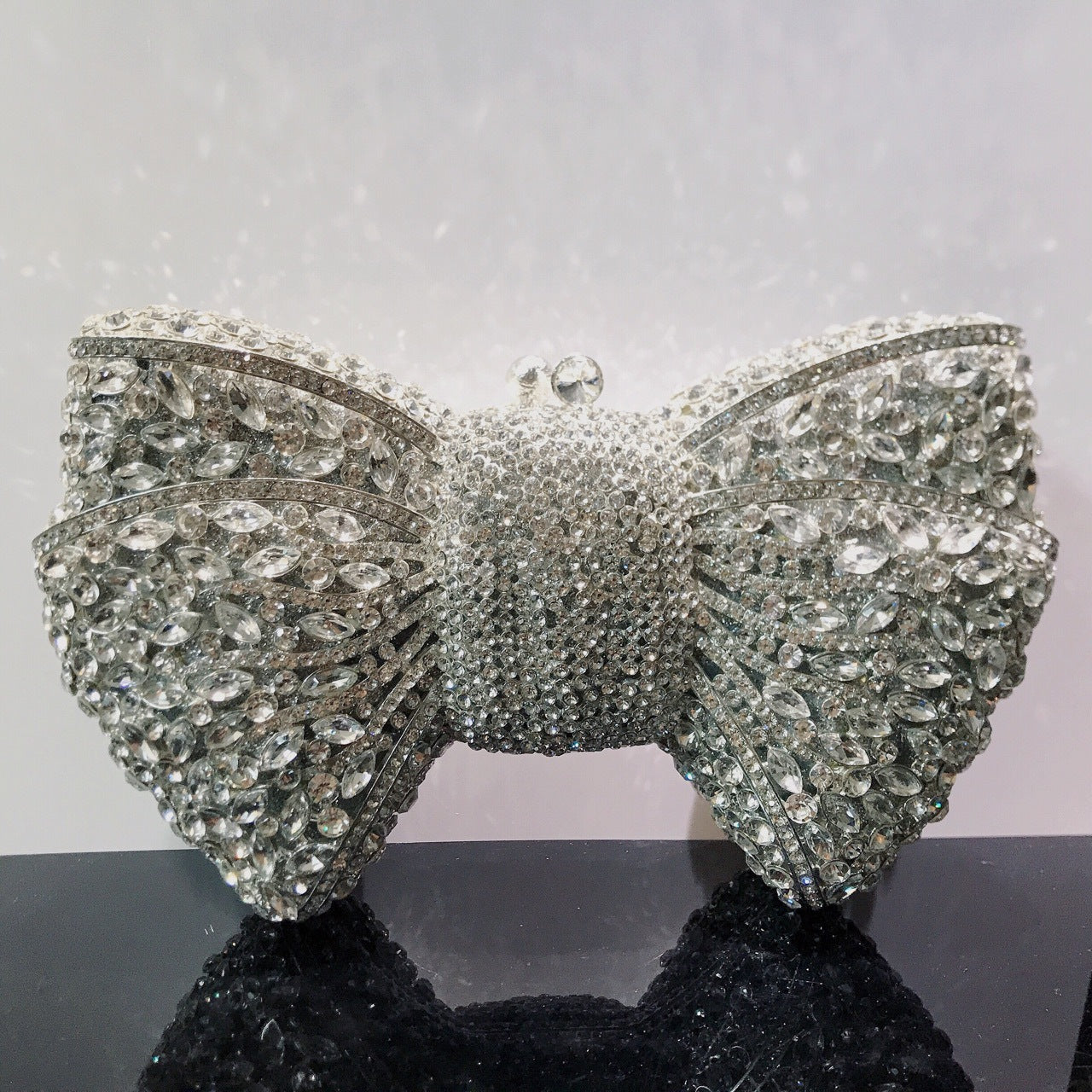 Carmina Crystal Bow Clutch