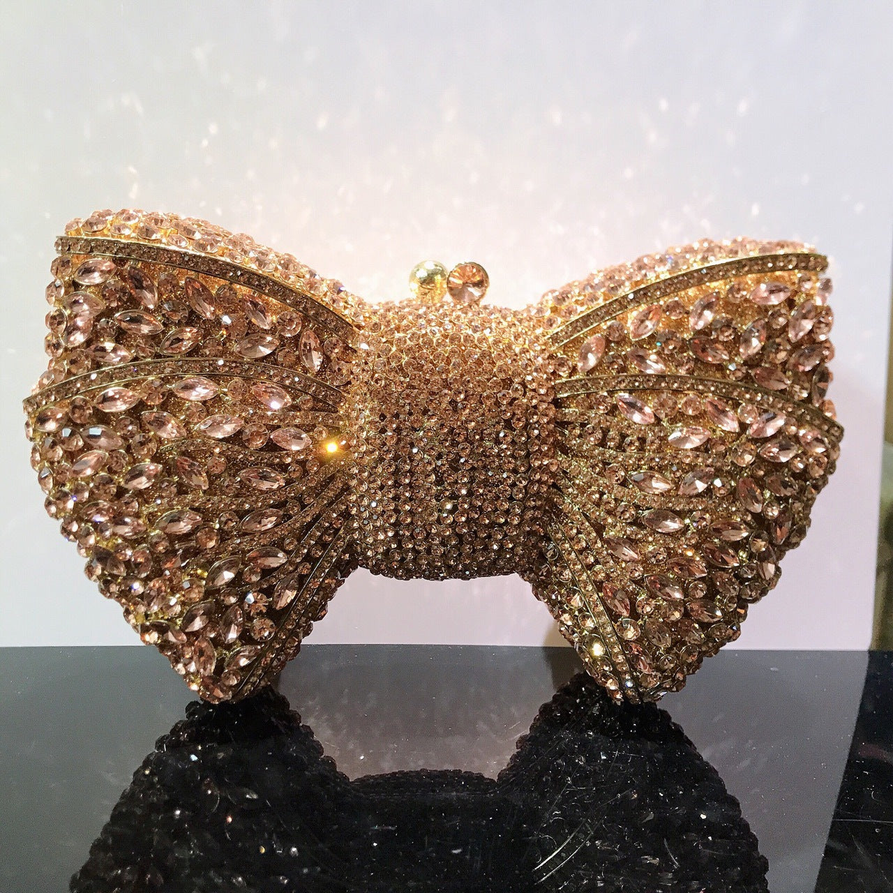 Carmina Crystal Bow Clutch