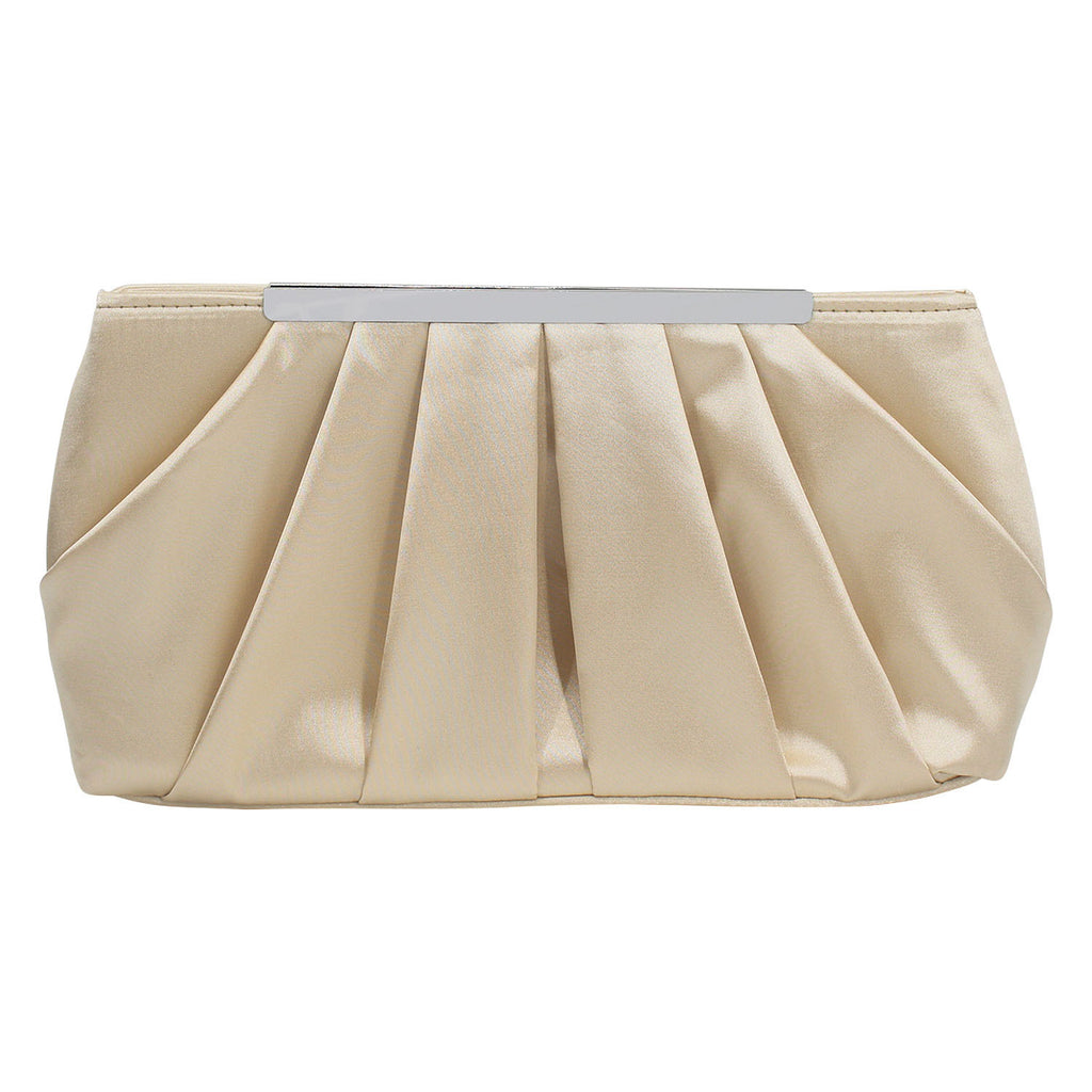 Tilde Pleated Satin Clutch