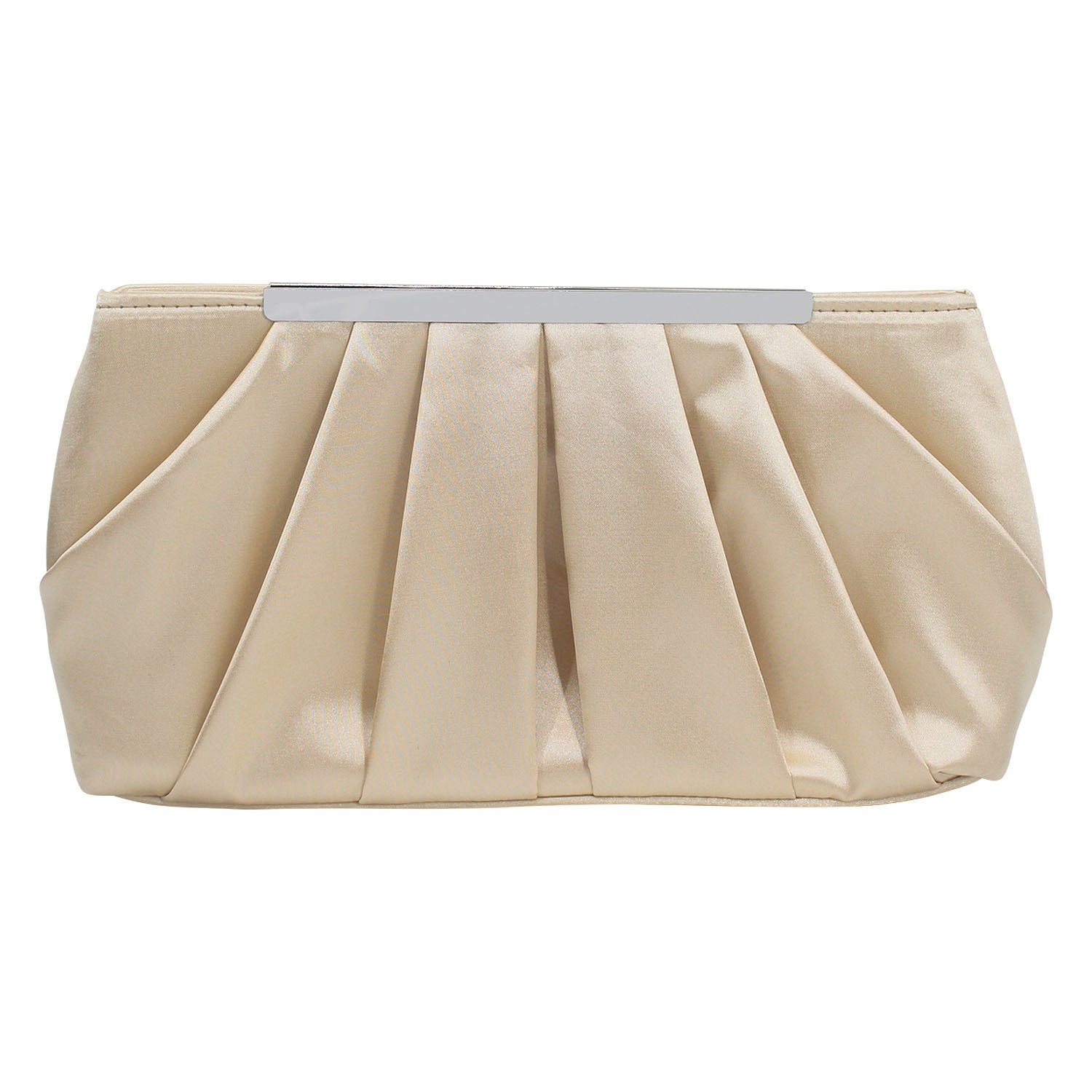Tilde Pleated Satin Clutch