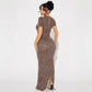 Gia Leopard Ribbed Maxi Dress