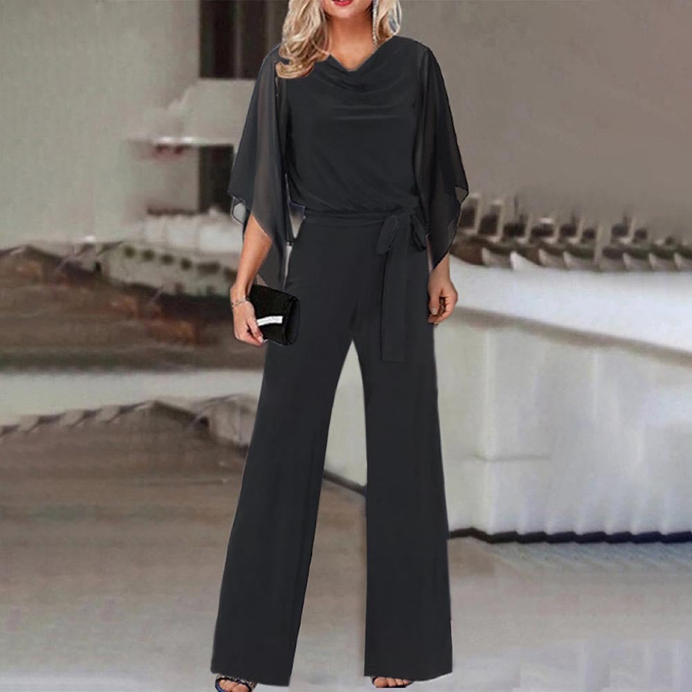 Ippolita Chiffon-Sleeve Wide-Leg Jumpsuit
