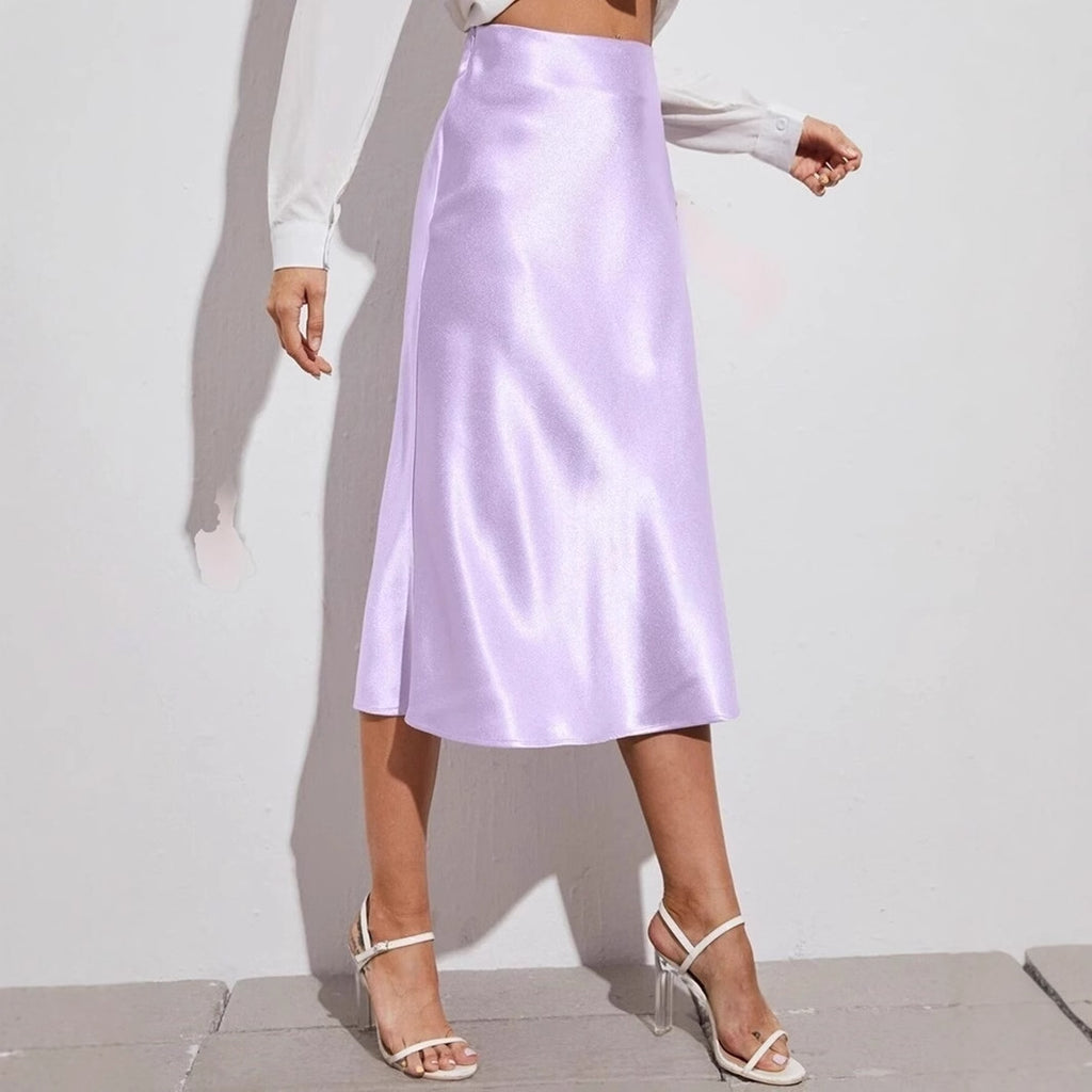 Carlina Satin Slip Midi Skirt