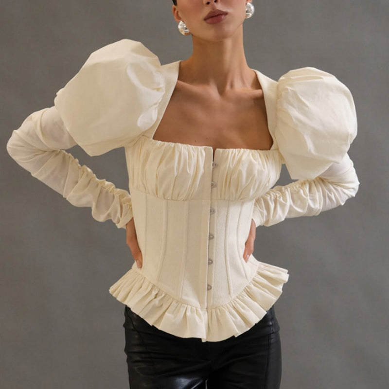 Iride corset peplum top