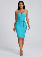 Dahlia Bandage Cocktail Dress on model
