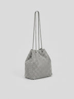 Damiana Crystal Mesh Pouch Bag on model