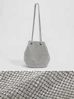 Damiana Crystal Mesh Pouch Bag on model