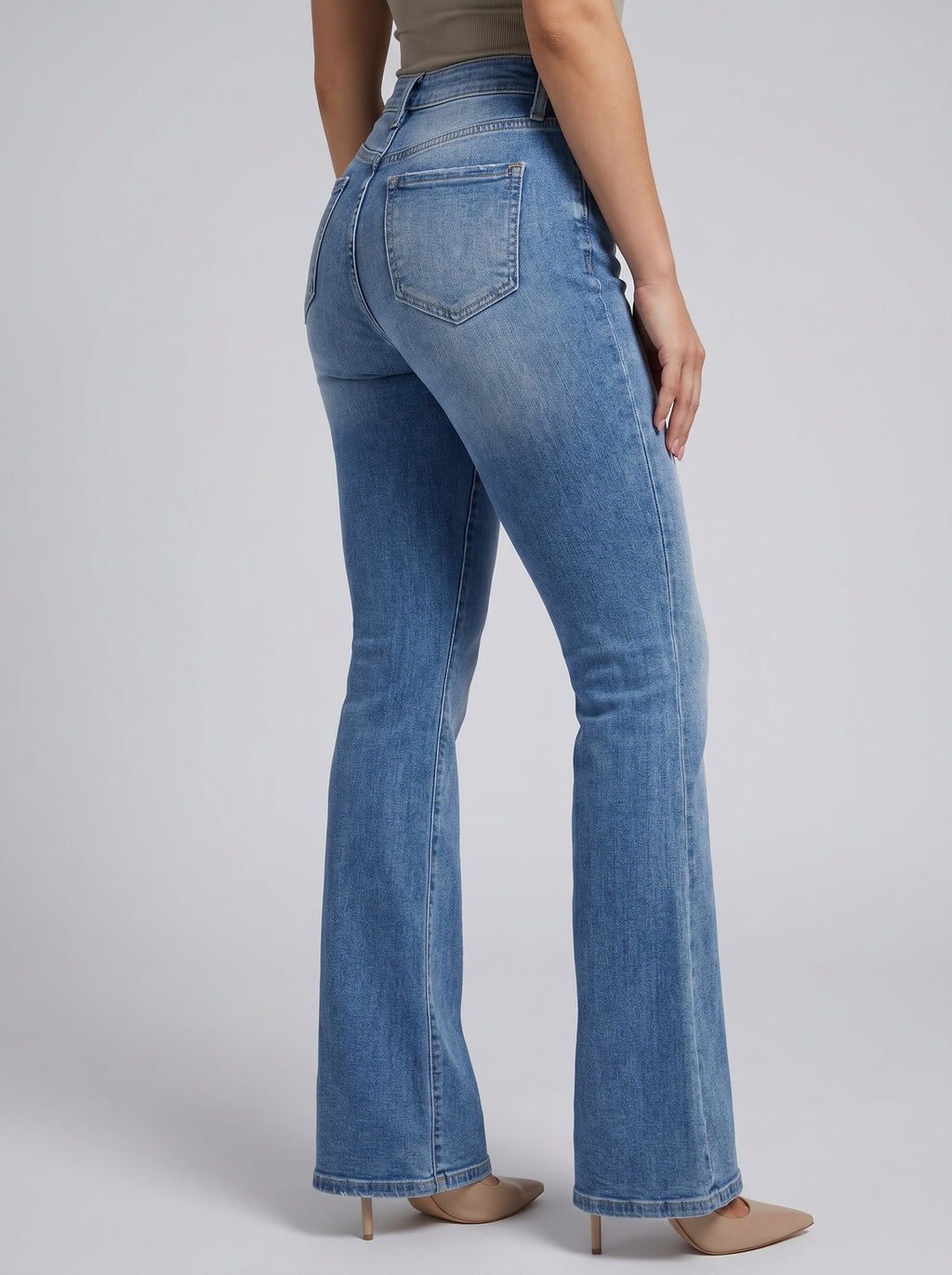 Dani Stretch Bootcut Jean on model
