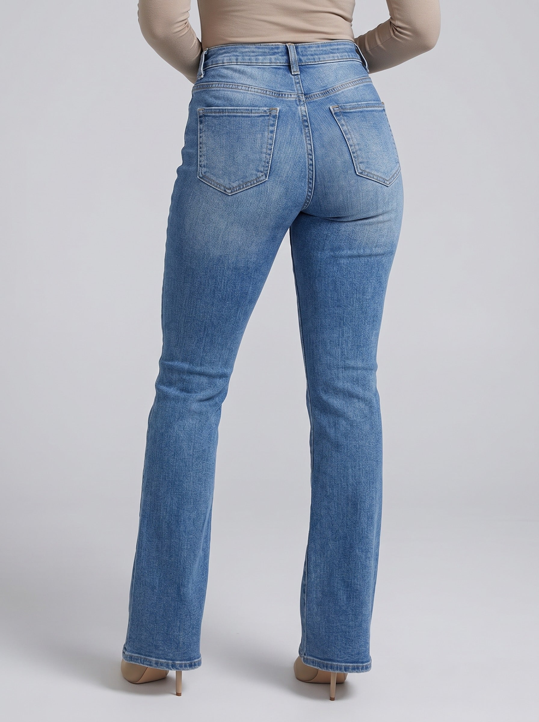 Dani Stretch Bootcut Jean on model