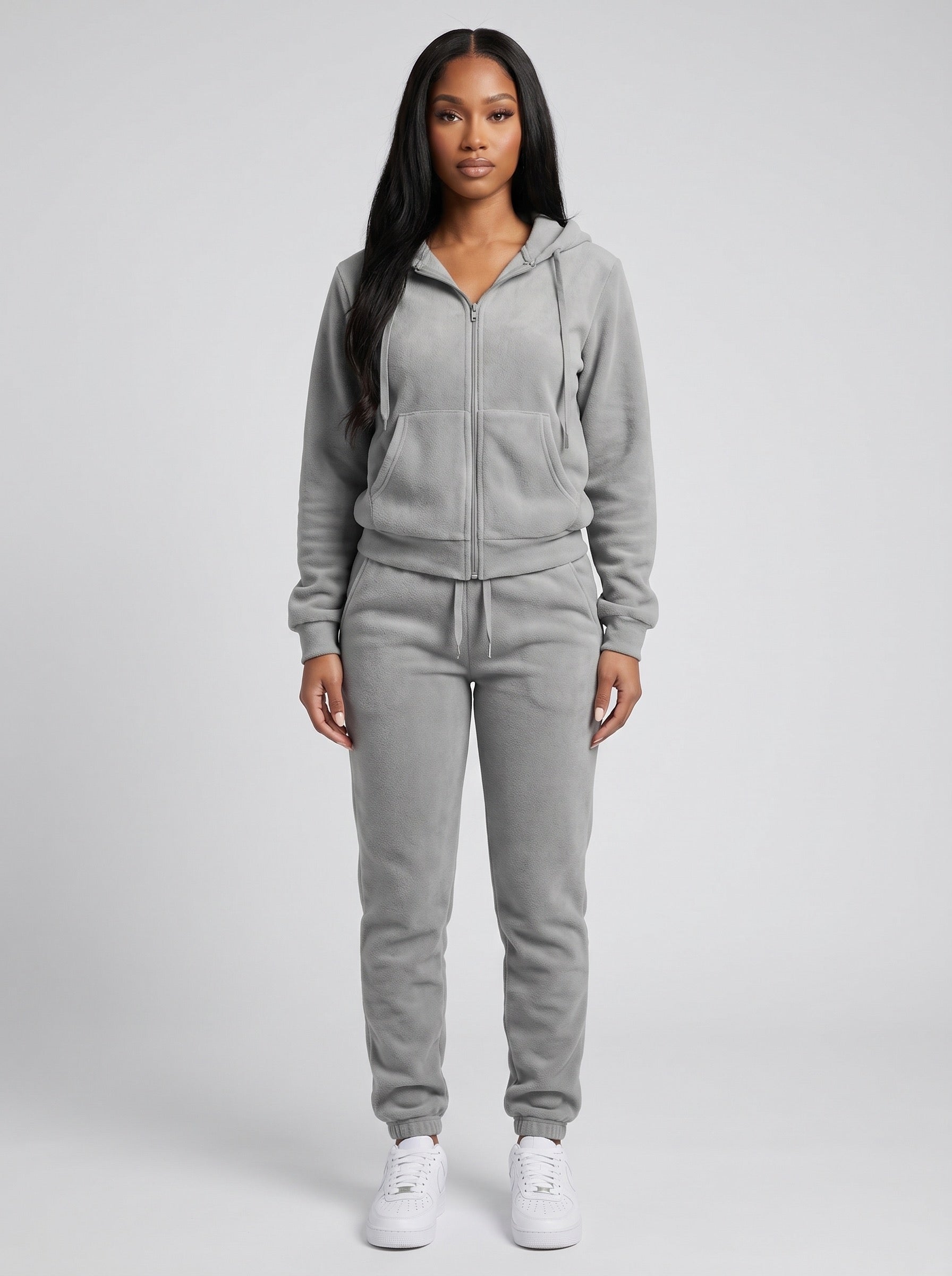 Delfina Hoodie Lounge Set on model