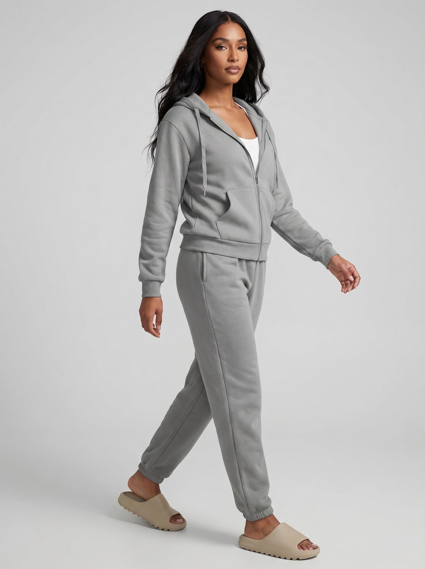 Delfina Hoodie Lounge Set on model