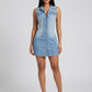 Demi Denim Button Dress on model