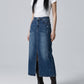 Donata Denim Midi Skirt on model