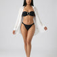 Donatella Bandeau Bikini on model