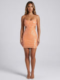 Doriana Sequin Cutout Backless Bodycon Midi Dress on model