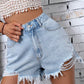 Gaia High-Rise Ripped Denim Short
