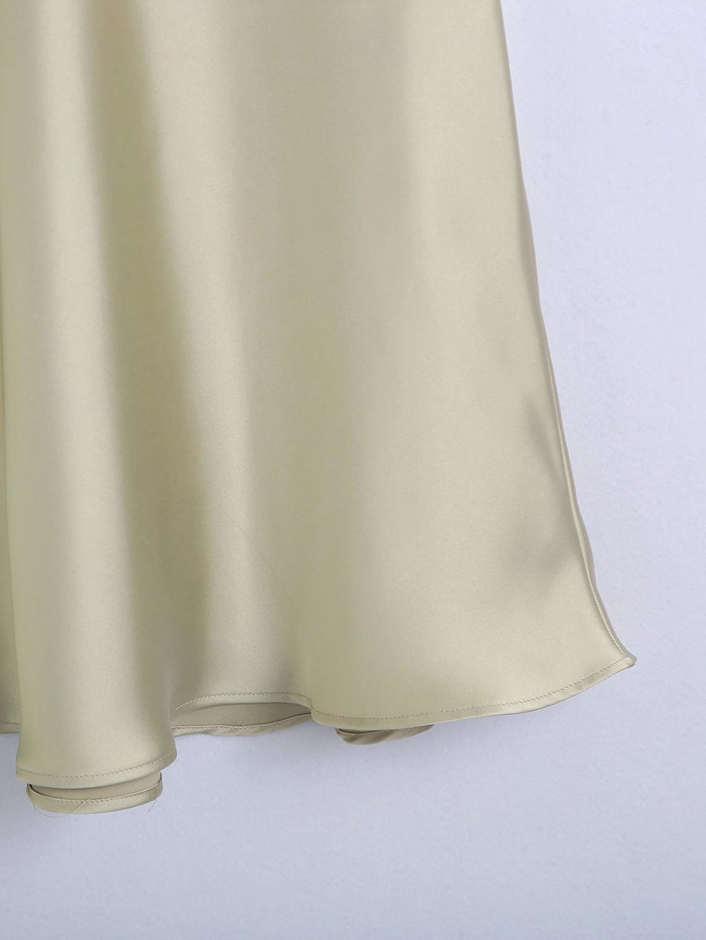 Lucietta Satin Bias-Cut Midi Skirt