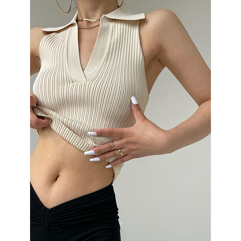 Elsa Polo Knit Top