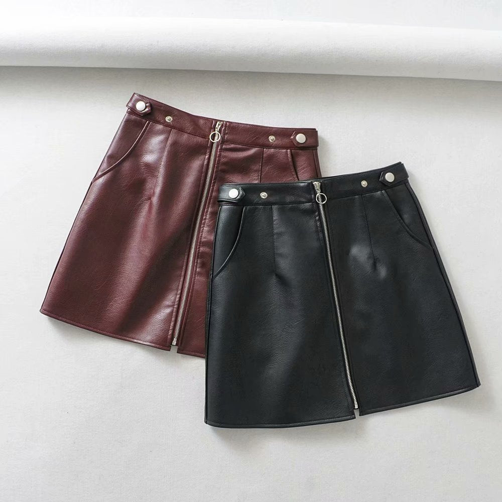 Dafne Faux Leather Mini Skirt