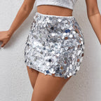 Velia Sparkly Sequin Mini Skirt