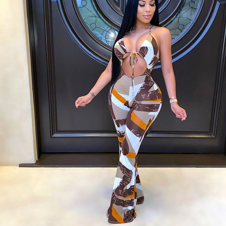 Candida Halter Neck Wide Leg Jumpsuit