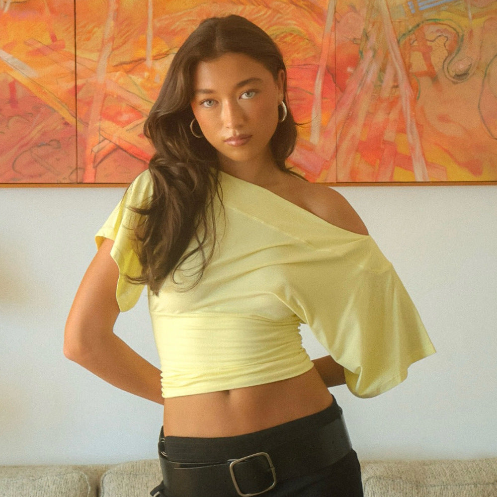 Mila Off-Shoulder Flutter Top