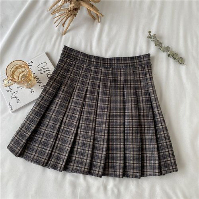 Mirabella Pleated Plaid Skirt