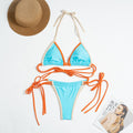 Oriana Contrast-Trim Tie-Side Bikini